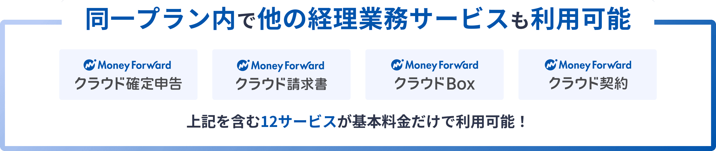 同一プラン内で他の経理業務サービスも利用可能