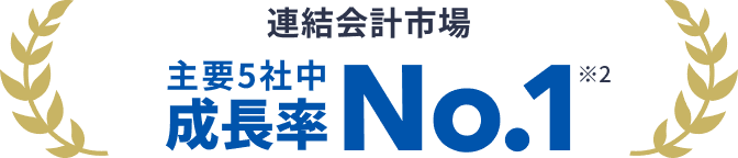 連結会計市場 主要5社中 成長率No.1 ※2