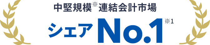 中堅規模 ※ 連結会計市場 シェアNo.1 ※1