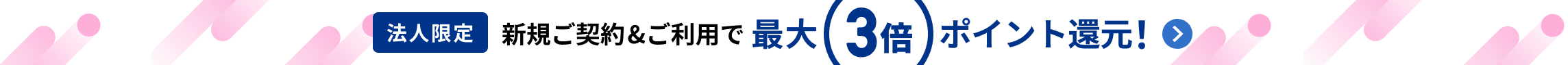 6月30日火曜日まで 法人限定キャンペーン 新規ご契約＆ご利用で最大3倍ポイント還元 詳しく見る