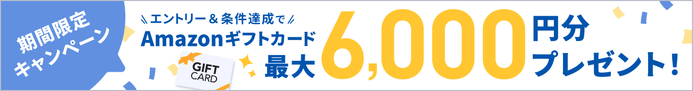 2025年11月30日日曜日まで 個人事業主限定！ラクラク確定申告キャンペーン エントリー&条件達成でAmazonギフトカード最大6,000円分プレゼント！ 詳しく見る